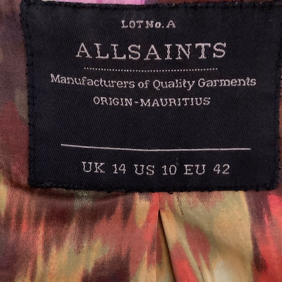 All Saints Lot No. A Black Leather Jacket - Picture 4 of 8